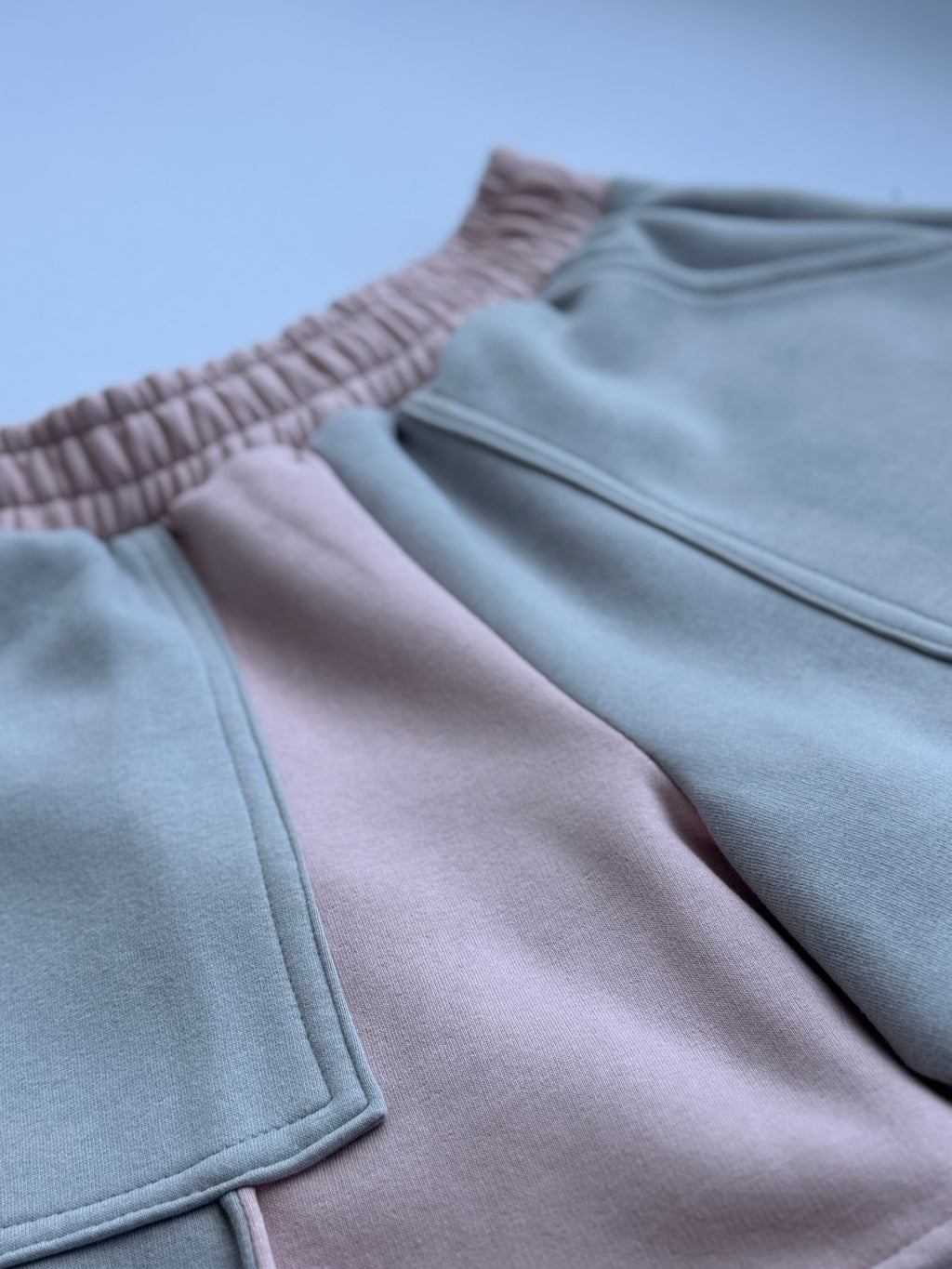 Short Bicolor Gris y Rosa