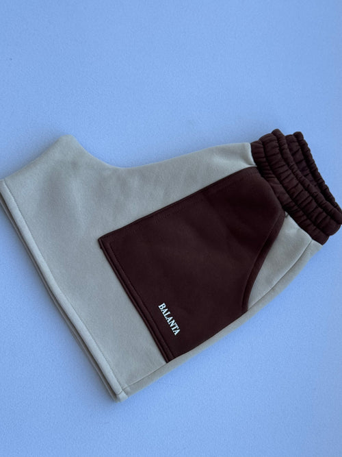 Short Bicolor Arena y Chocolate